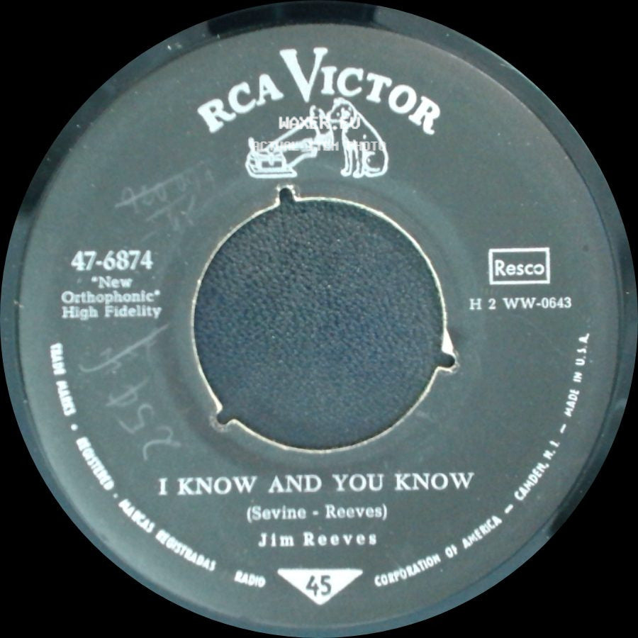 Jim Reeves - I Know And You Know / Four Walls side A