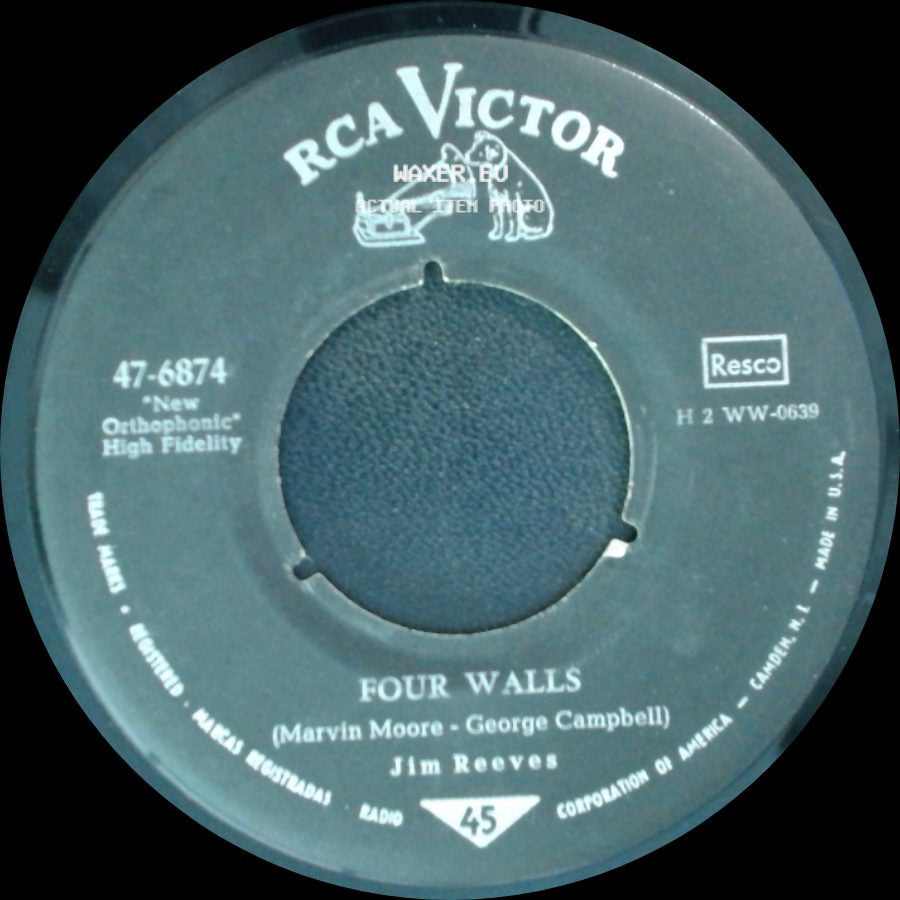 Jim Reeves - I Know And You Know / Four Walls side B