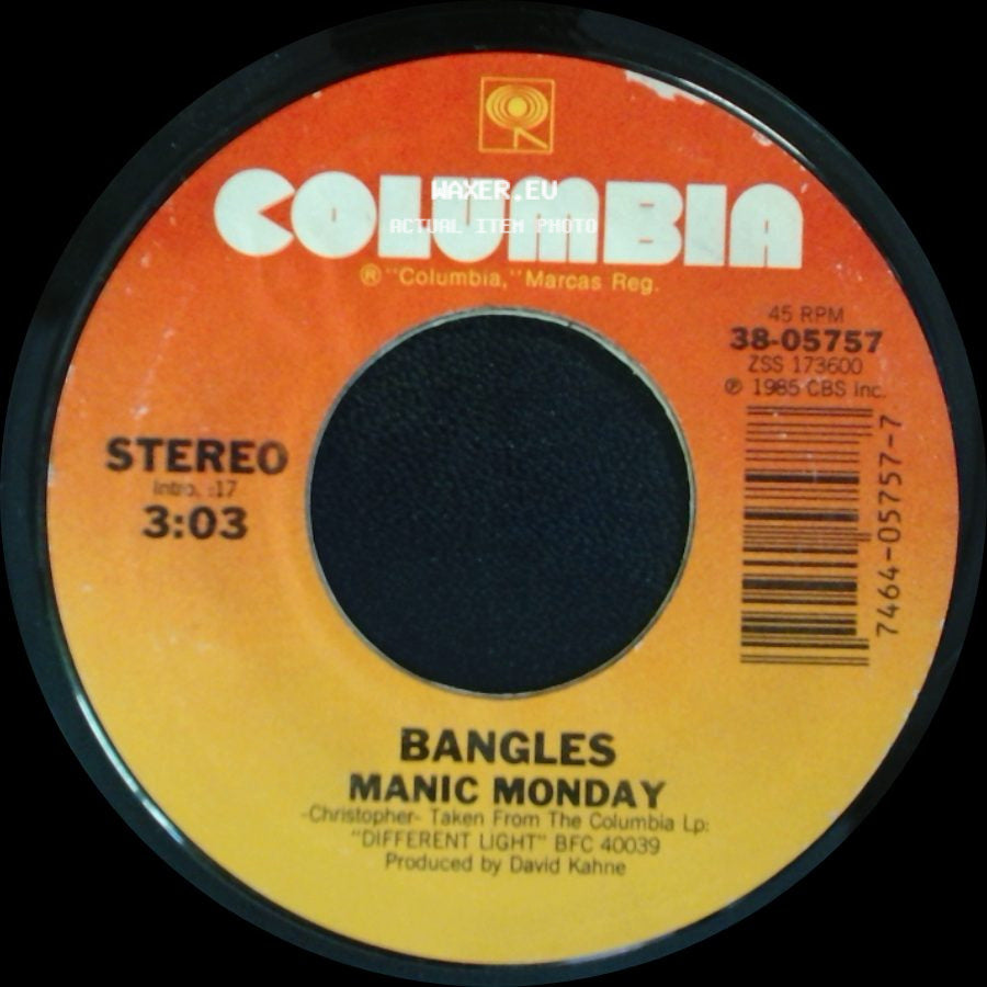 Bangles - Manic Monday / In A Different Light side A