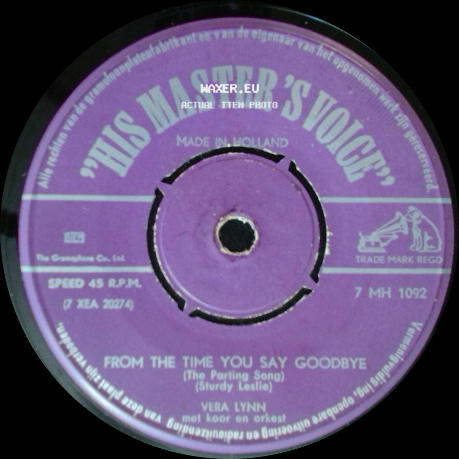 Vera Lynn - From The Time You Say Goodbye (The Parting Song) / Land Of Hope And Glory side A