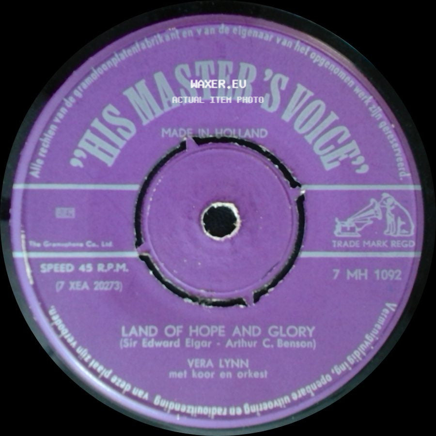 Vera Lynn - From The Time You Say Goodbye (The Parting Song) / Land Of Hope And Glory side B