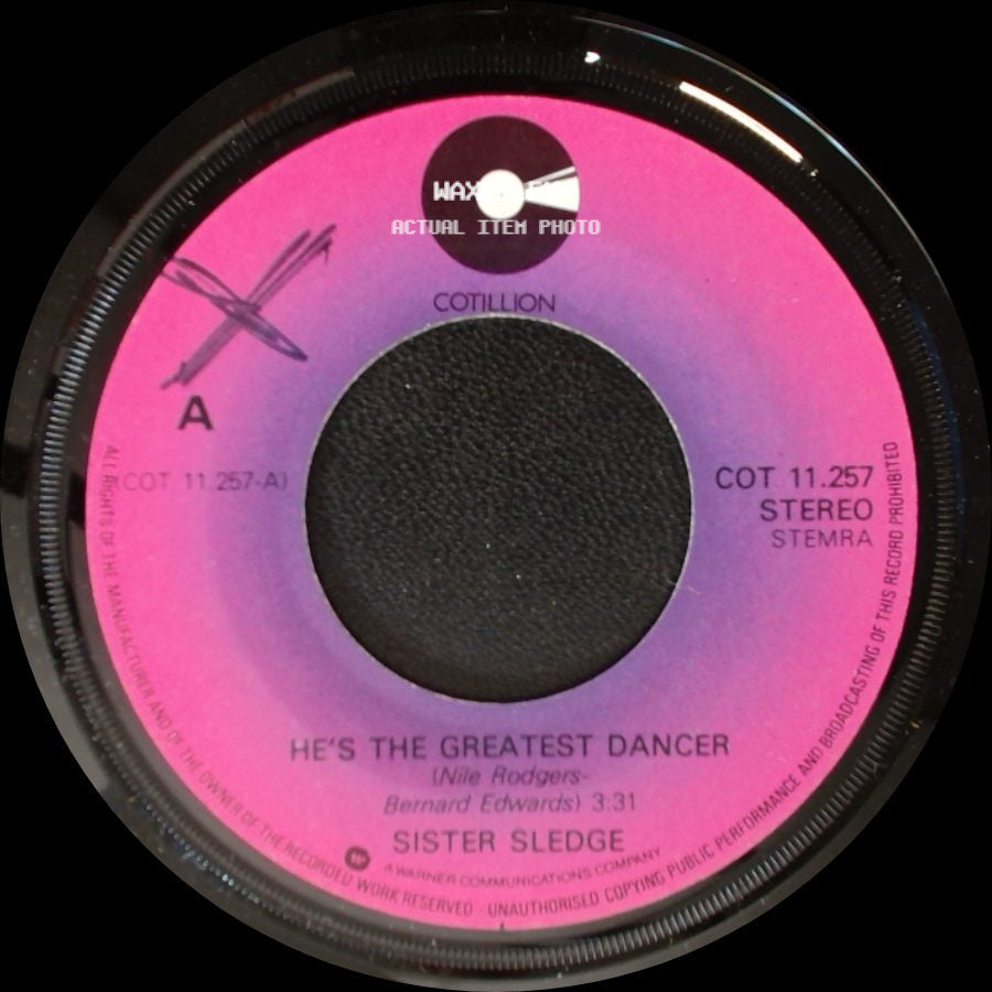 Sister Sledge - Somebody Loves Me / He's The Greatest Dancer side B