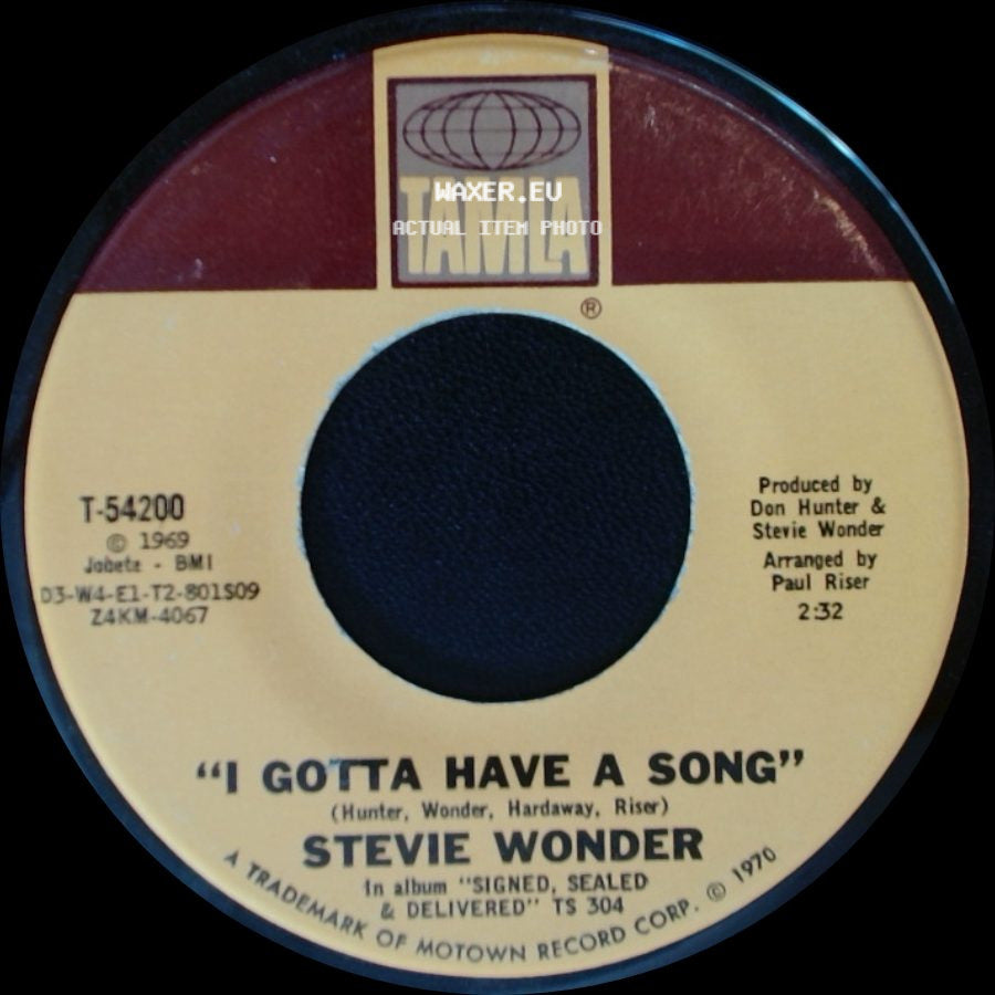 Stevie Wonder - Heaven Help Us All / I Gotta Have A Song side B