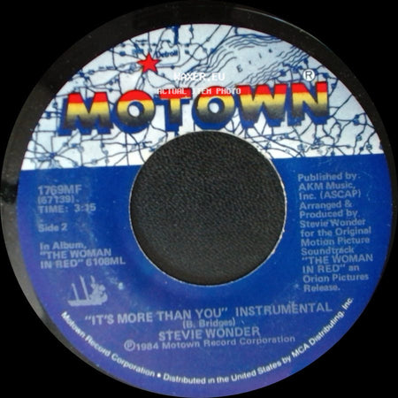 Stevie Wonder - Love Light In Flight / It's More Than You (Instrumental) side B