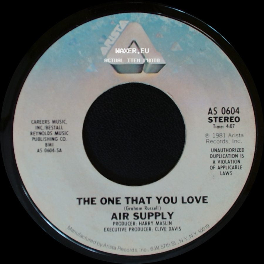 Air Supply - I Want To Give It All / The One That You Love side B