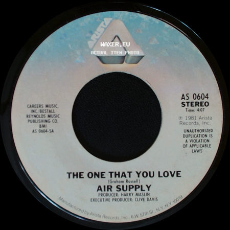 Air Supply - I Want To Give It All / The One That You Love side B