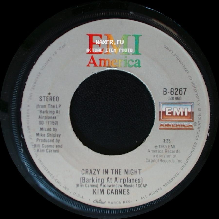 Kim Carnes - Oliver (Voice On The Radio) / Crazy In The Night (Barking At Airplanes) side B
