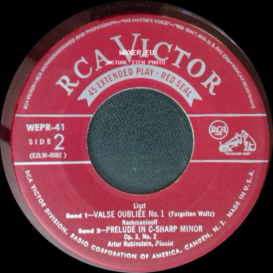 Debussy, Mendelssohn, Artur Rubinstein / Artur Rubinstein, Pianist - La Plus Que Lente - Valse / Spinning Song, Op. 67, No. 4 / Valse Oubliée No. 1 / Prelude In C-Sharp Minor side B