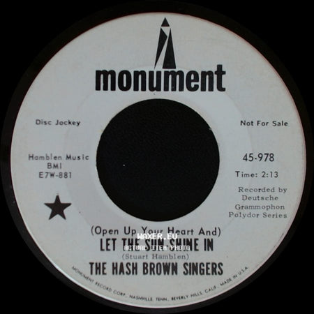 The Hash Brown Singers - (Open Up Your Heart And) Let The Sun-Shine In / I Get A Thrill side A
