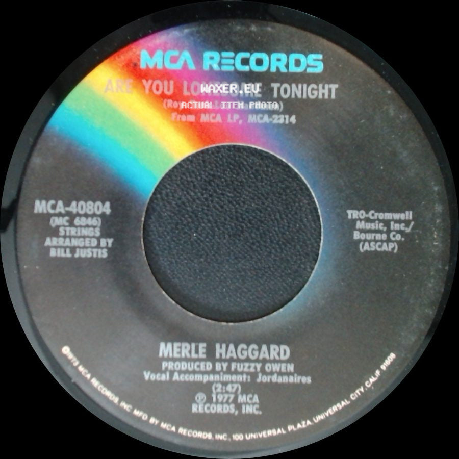 Merle Haggard - From Graceland To The Promised Land / Are You Lonesome Tonight side B