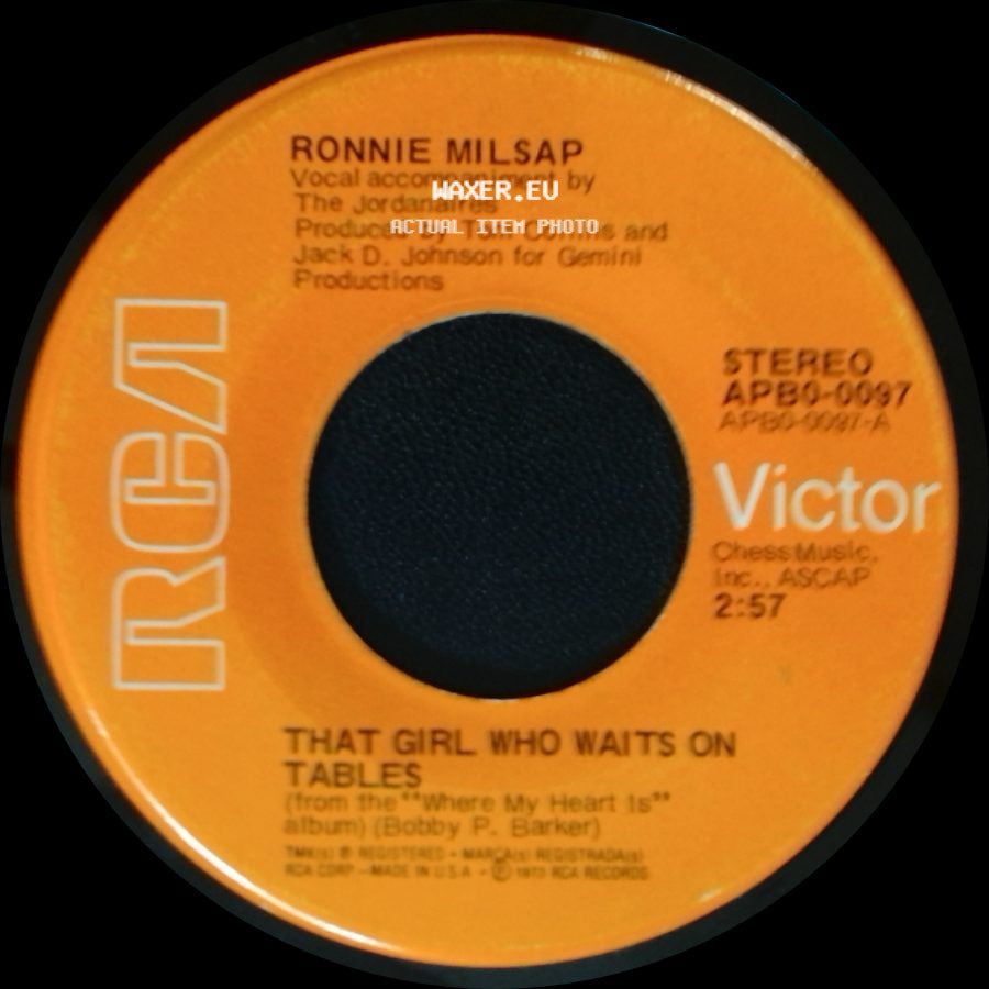 Ronnie Milsap - You're Drivin' Me Out Of Your Mind / That Girl Who Waits On Tables side B