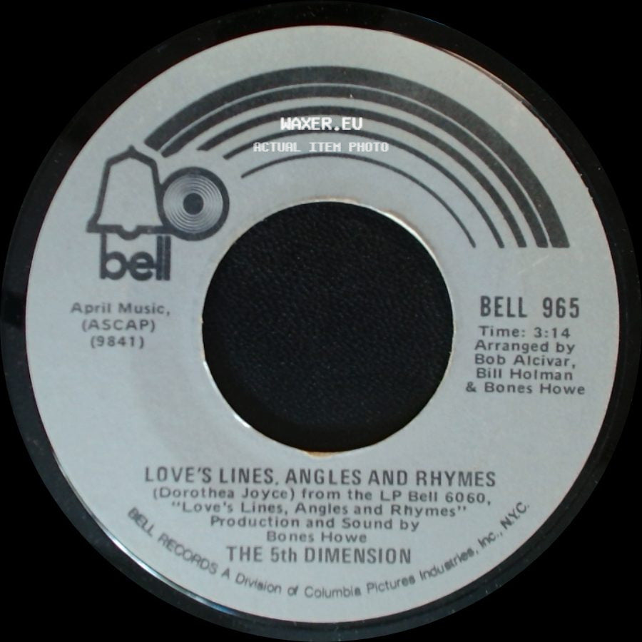 The 5Th Dimension - Love's Lines, Angles And Rhymes / The Singer side A