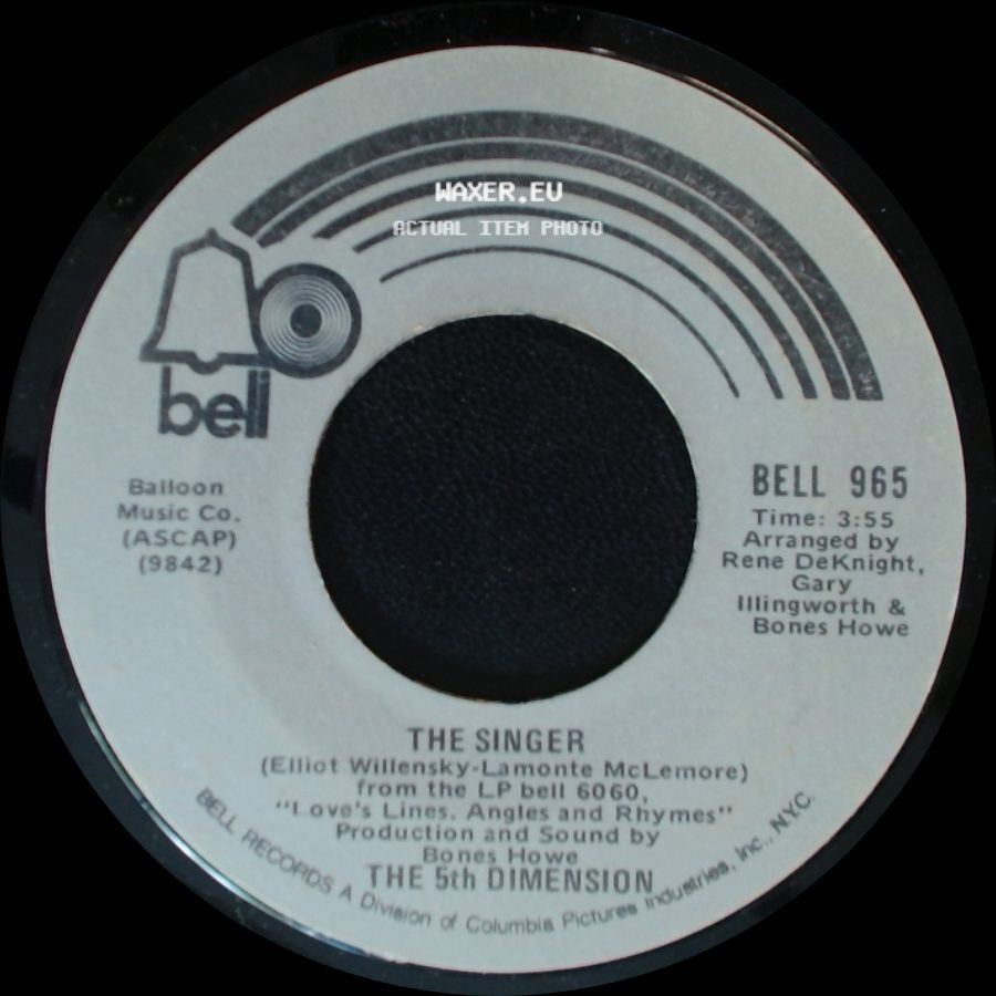 The 5Th Dimension - Love's Lines, Angles And Rhymes / The Singer side B