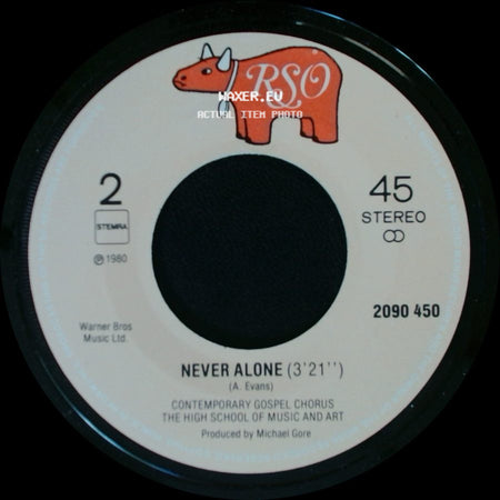 Irene Cara / Contemporary Gospel Chorus The High School Of Music And Art - Fame (3'48") / Never Alone side B