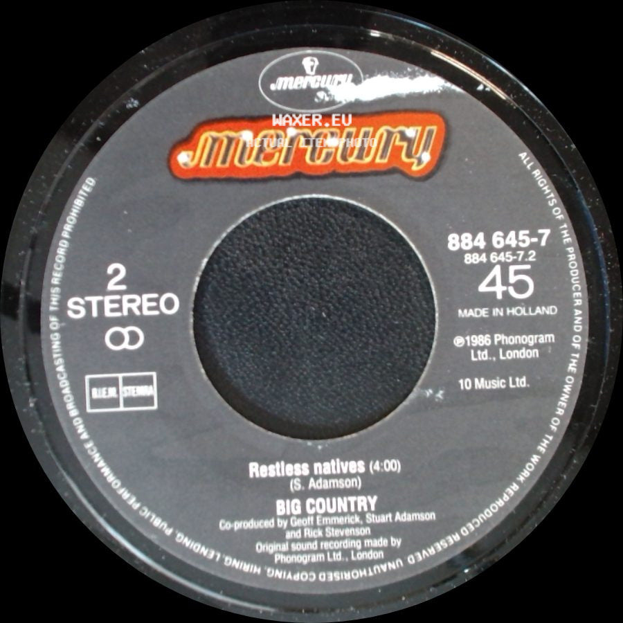 Big Country - Look Away / Restless Natives side B
