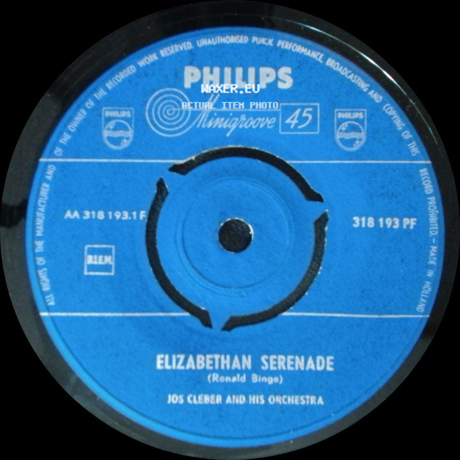 Jos Cleber And His Orchestra - Elizabethan Serenade / Show Me (From "My Fair Lady") side A