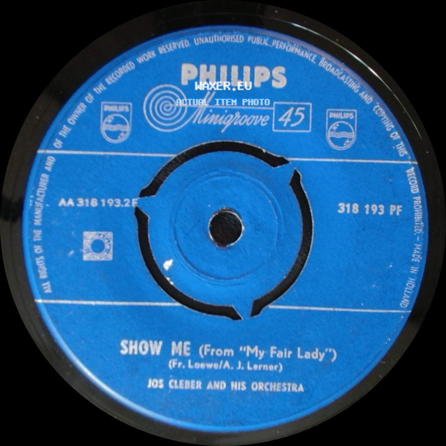 Jos Cleber And His Orchestra - Elizabethan Serenade / Show Me (From "My Fair Lady") side B