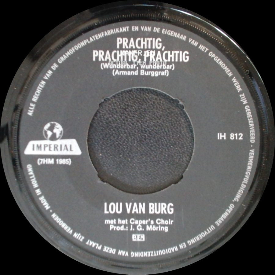 Lou Van Burg - Een Glaasje Bier / Prachtig, Prachtig, Prachtig side B