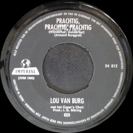 Lou Van Burg - Een Glaasje Bier / Prachtig, Prachtig, Prachtig side B