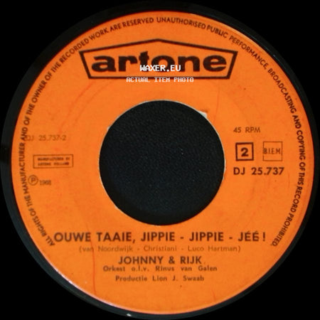 Johnny & Rijk - De Fanfare / Ouwe Taaie, Jippie - Jippie - Jéé ! side B