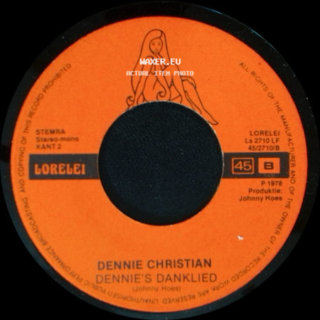 Dennie Christian / Dennie Christian, Guust Flater & De Marsupilami - Dennie's Danklied / Unknown Title B side A