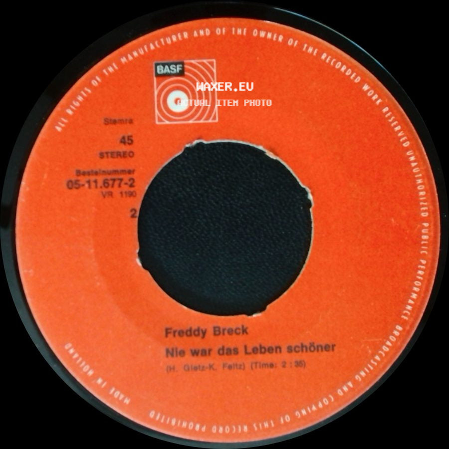 Freddy Breck - Nie War Das Leben Schöner / Blanca side A