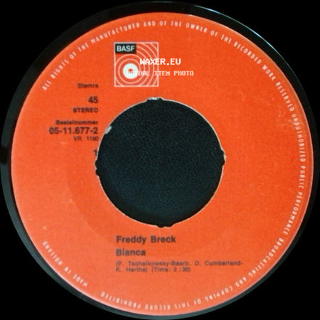 Freddy Breck - Nie War Das Leben Schöner / Blanca side B