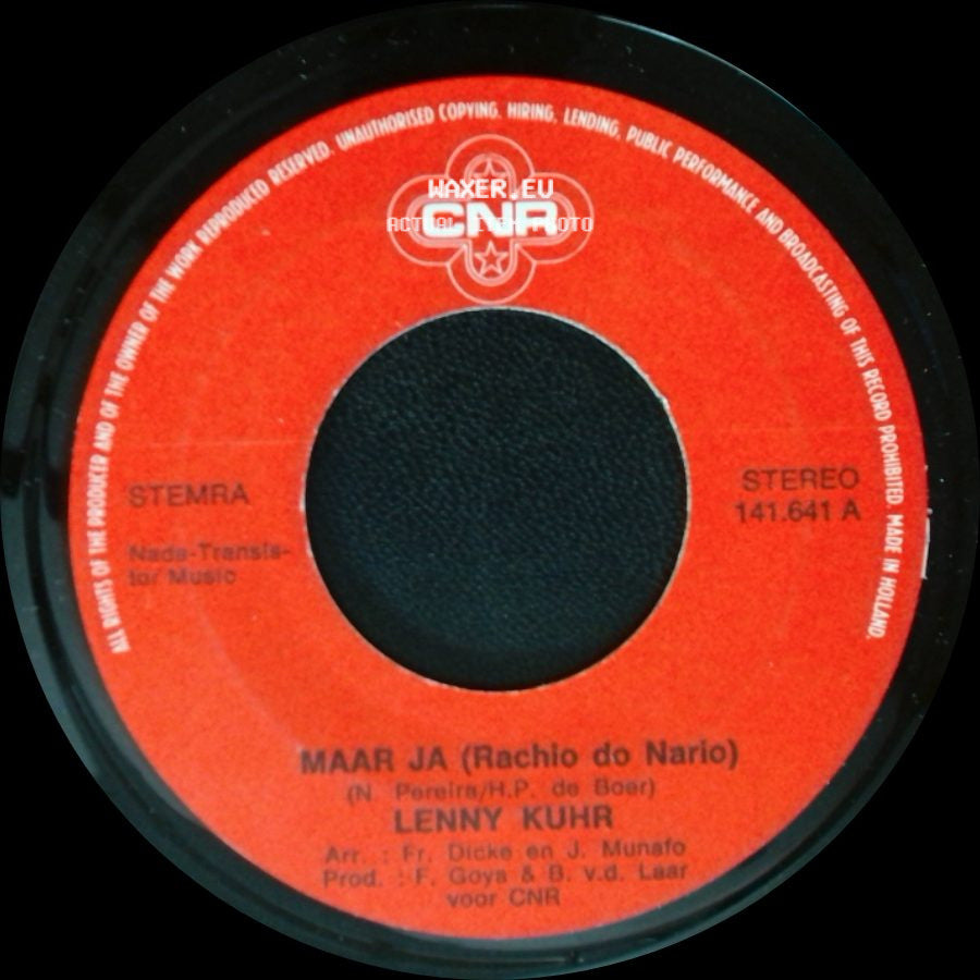 Lenny Kuhr - Maar Ja (Rachio Do Nario) / Jonathan side A