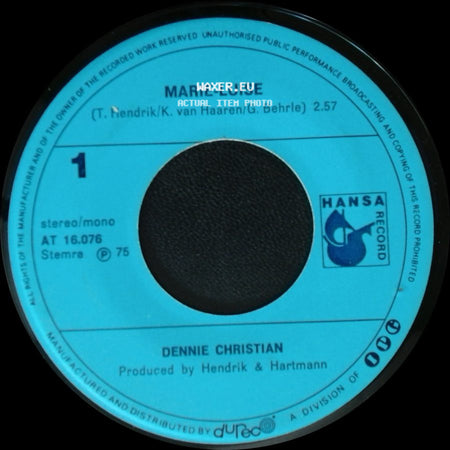 Dennie Christian - Sieben Briefe / Marie-Luise side B