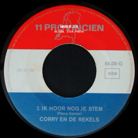 Corry En De Rekels - Rozen Die Bloeien / Ik Hoor Nog Je Stem side B