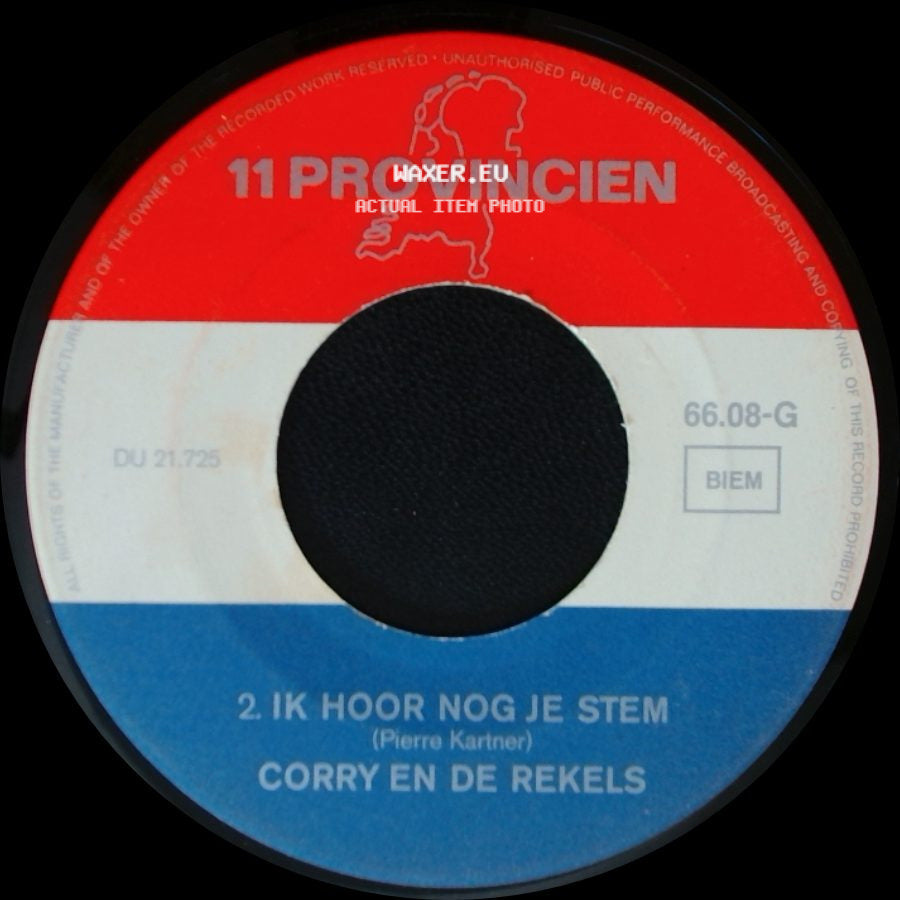 Corry En De Rekels - Rozen Die Bloeien / Ik Hoor Nog Je Stem side B