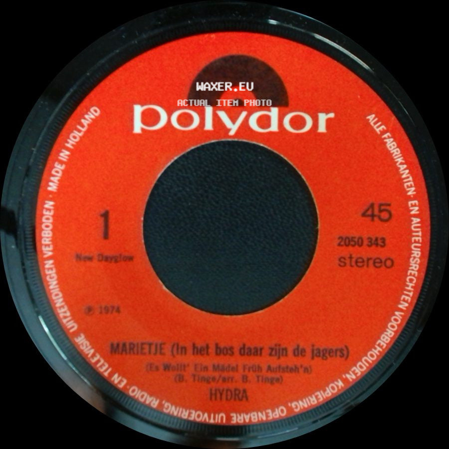 Hydra - Potje Met Vet / Marietje (In Het Bos Daar Zijn De Jagers) side B