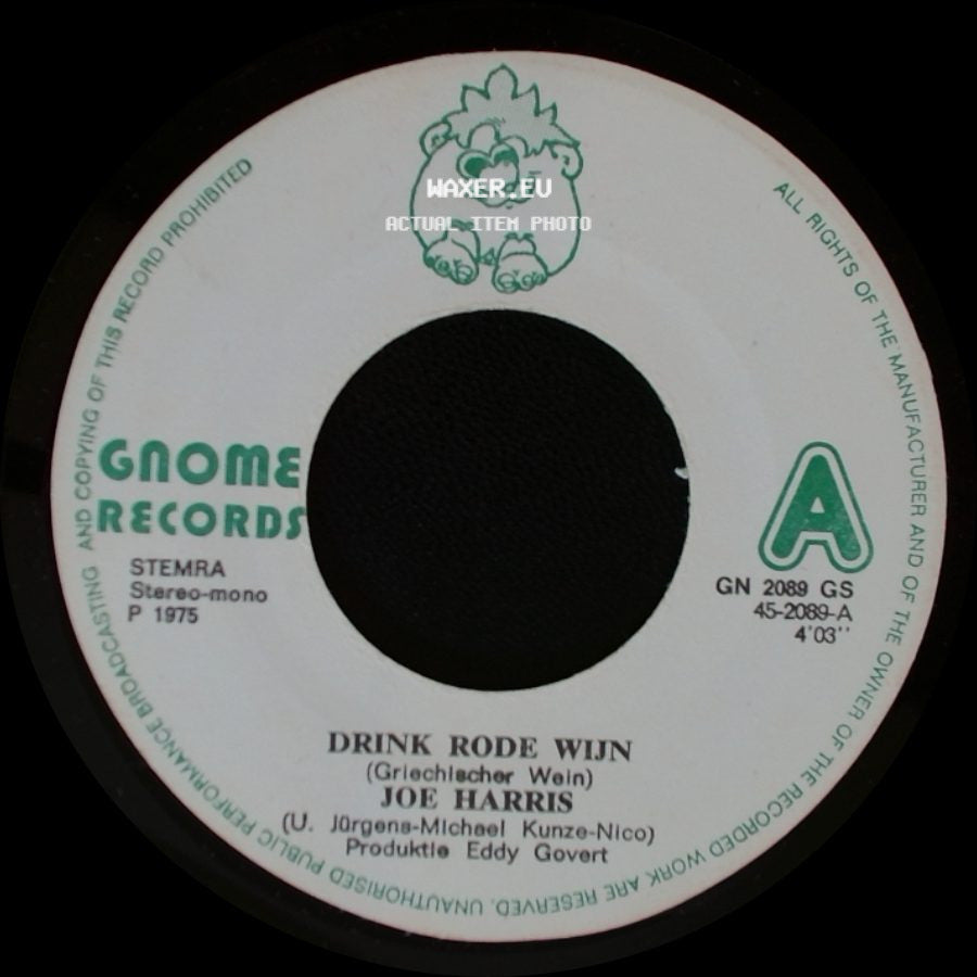 Joe Harris - Drink Rode Wijn / Zomer Dromen side A