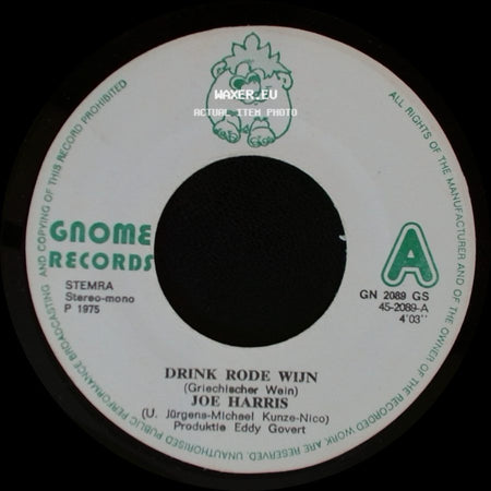 Joe Harris - Drink Rode Wijn / Zomer Dromen side A