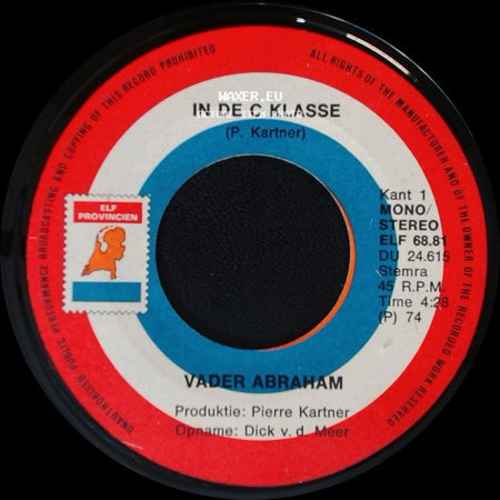 Vader Abraham - Verdriet / In De C Klasse side B
