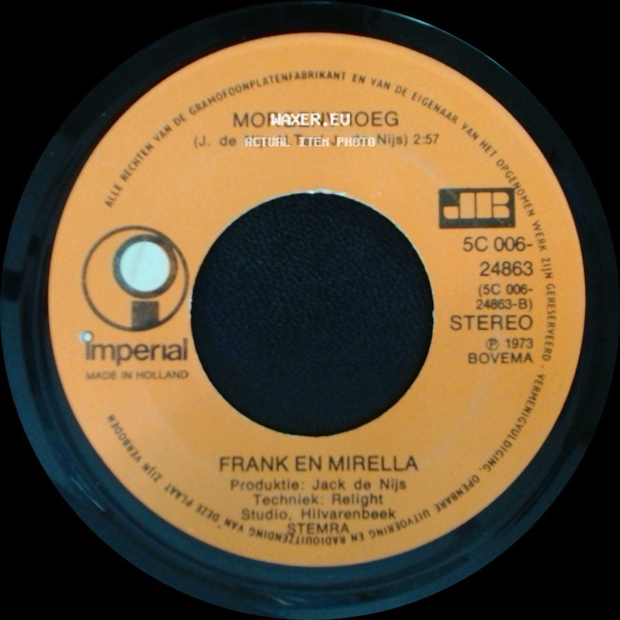 Frank En Mirella - Verliefd, Verloofd, Getrouwd / Morgenvroeg side B