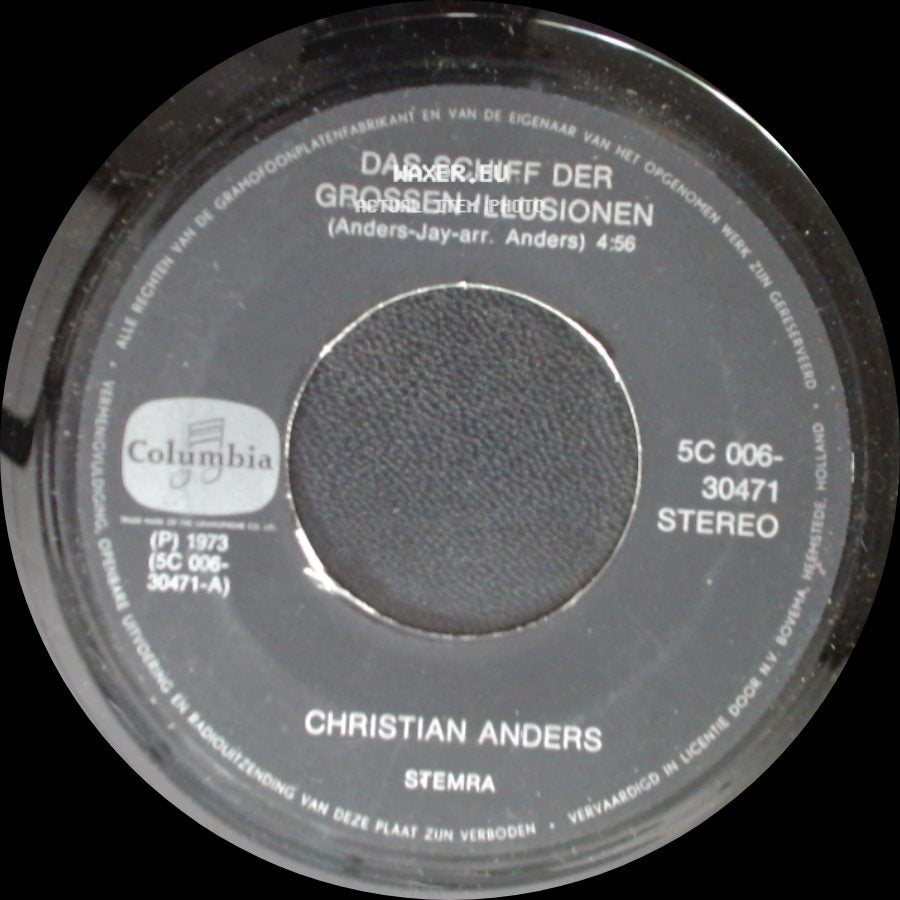 Christian Anders - Ich Zünd' Ein Streichholz An / Das Schiff Der Grossen Illusionen side B