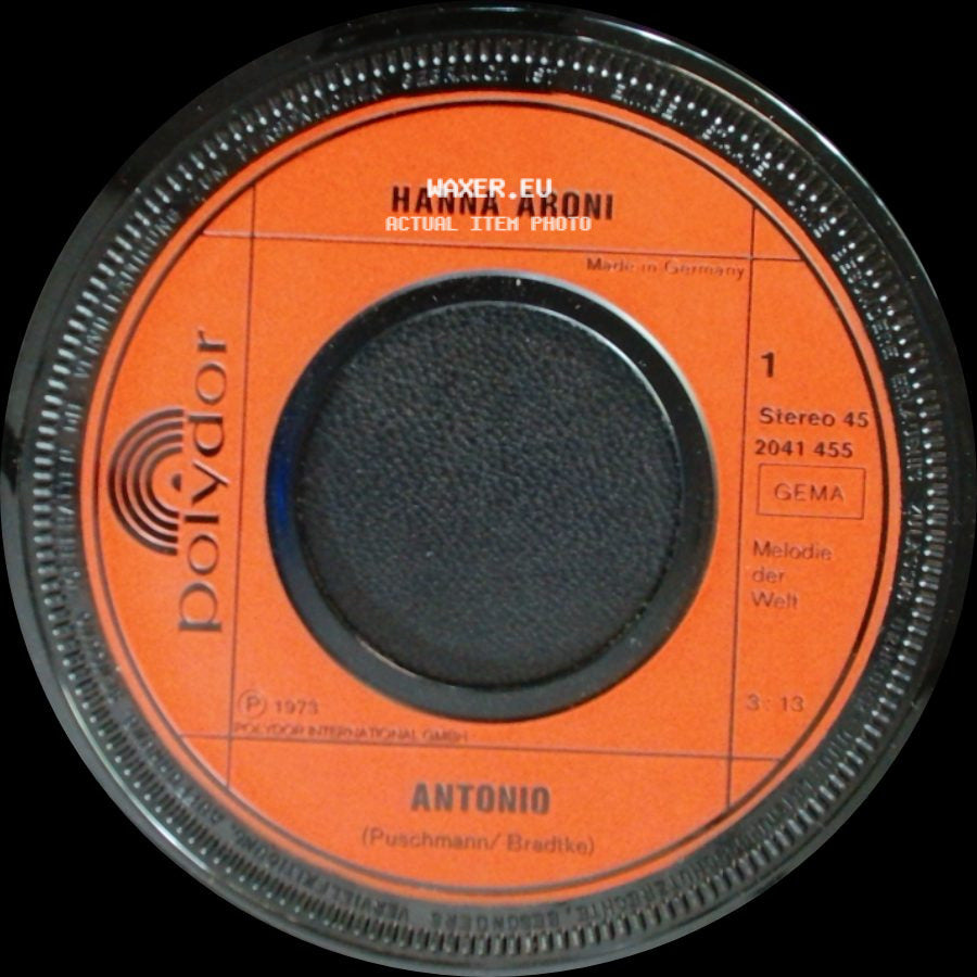 Hanna Aroni - Addio Komm Wieder / Antonio side B