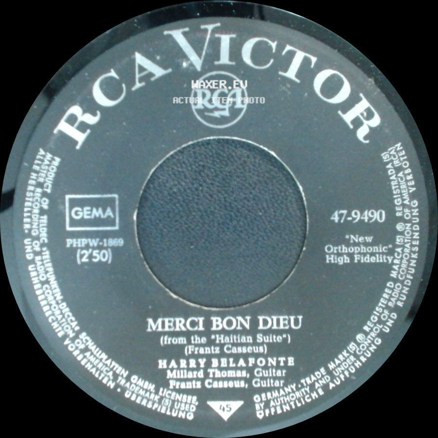 Harry Belafonte - Merci Bon Dieu / Cu Cu Rru Cu Cu Paloma side A