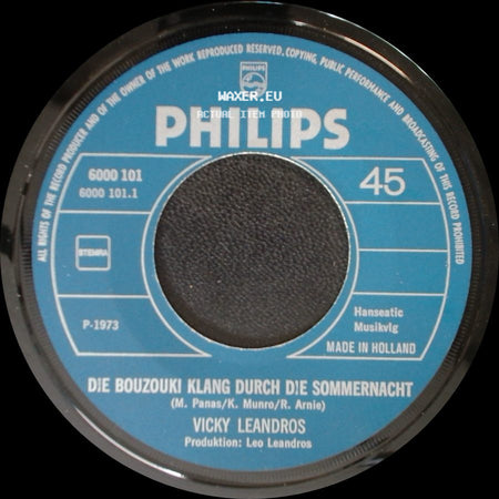 Vicky Leandros - Meine Augen, Seine Augen / Die Bouzouki Klang Durch Die Sommernacht side B
