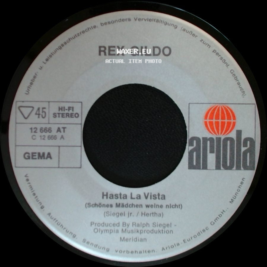 Rex Gildo - Veracruz / Hasta La Vista side B