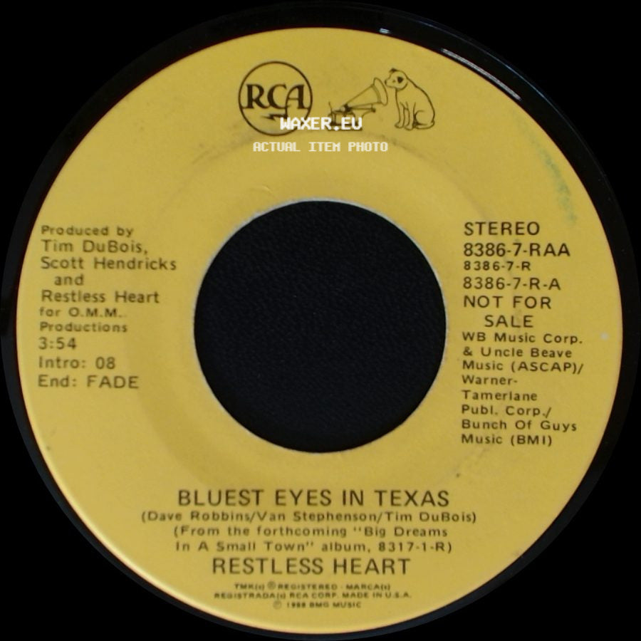 Restless Heart - Bluest Eyes In Texas / Bluest Eyes In Texas side B