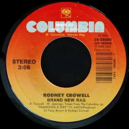 Rodney Crowell - She's Crazy For Leavin' / Brand New Rag side B