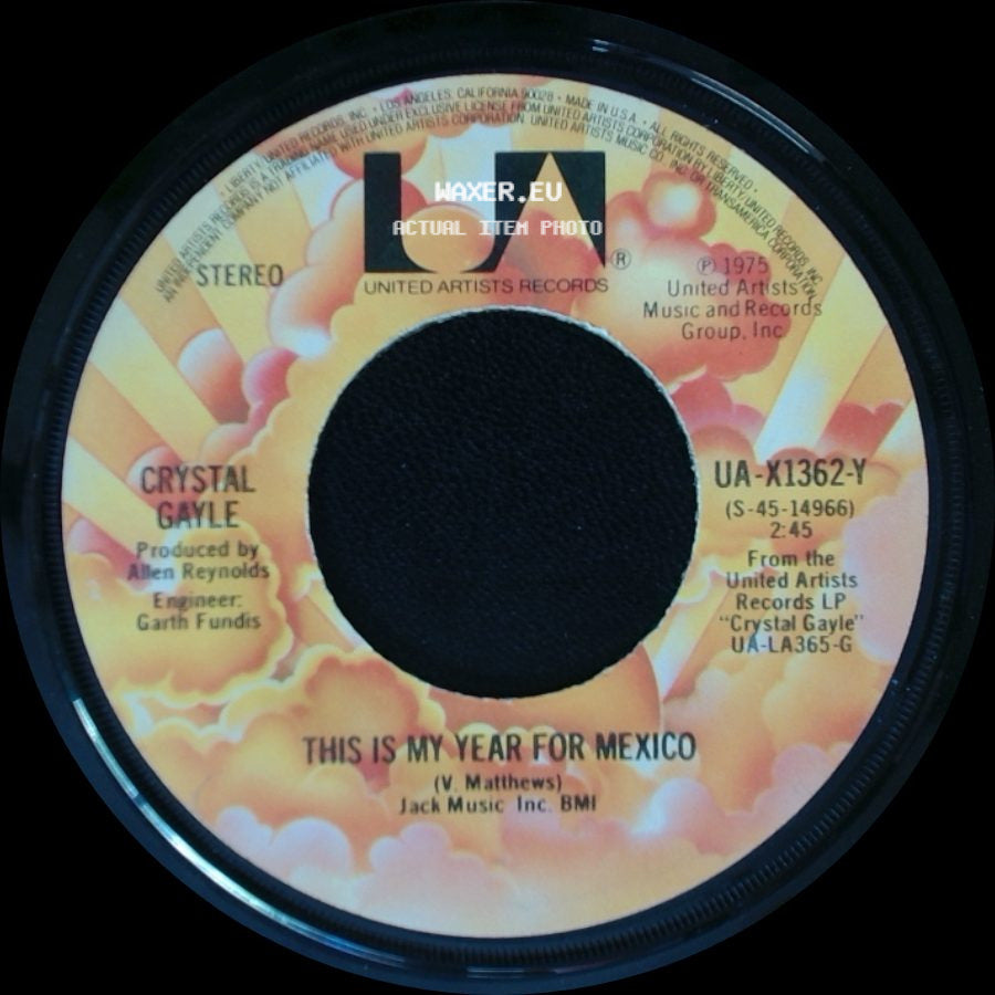 Crystal Gayle - Heart Mender / This Is My Year For Mexico side B