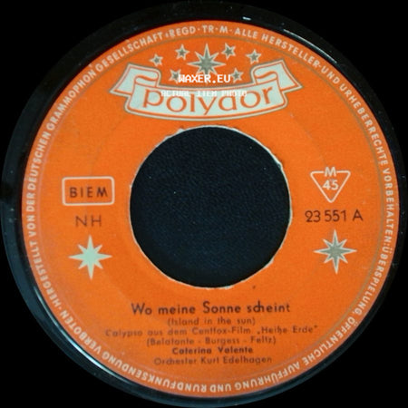 Caterina Valente - Romeo / Wo Meine Sonne Scheint (Island In The Sun) side B