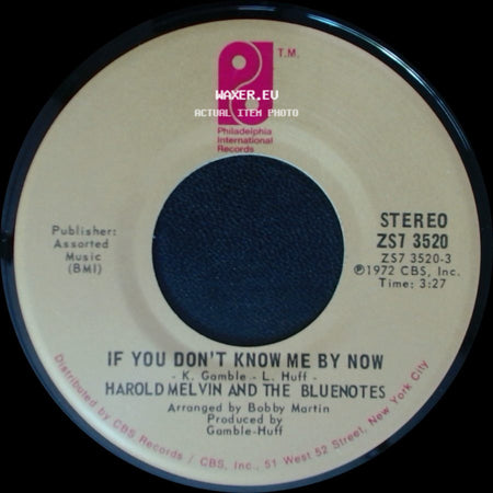 Harold Melvin And The Bluenotes - Let Me Into Your World / If You Don't Know Me By Now side B