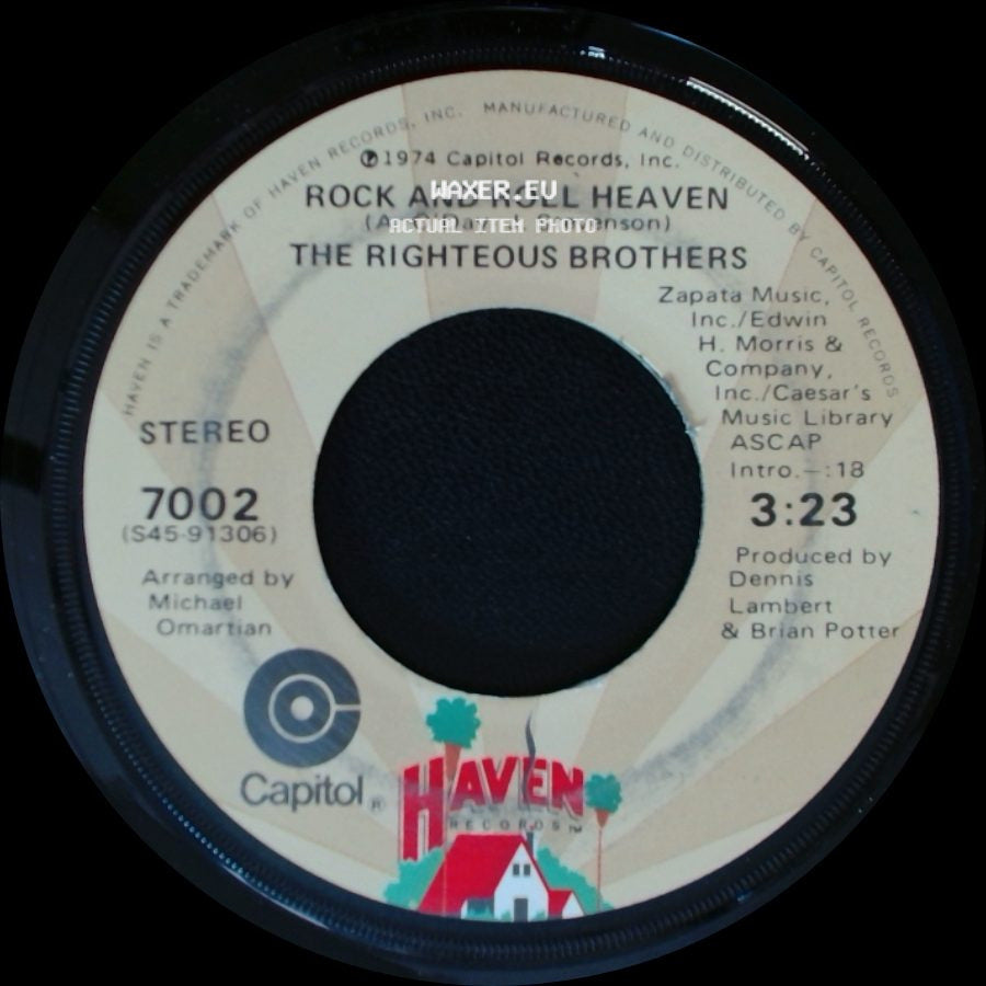 The Righteous Brothers - Rock And Roll Heaven / I Just Wanna Be Me side A