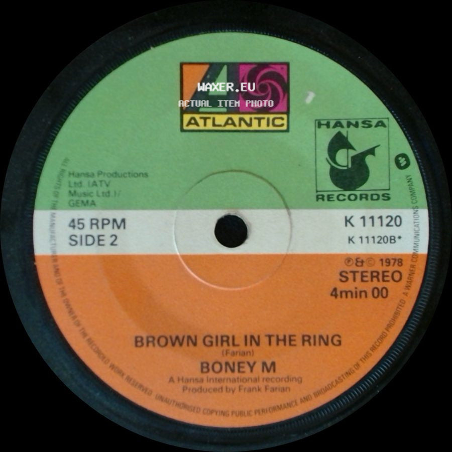 Boney M - Rivers Of Babylon / Brown Girl In The Ring side B