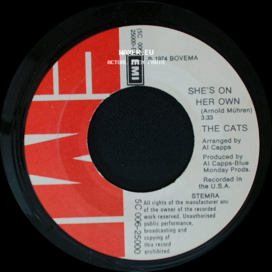 The Cats - Be My Day / She's On Her Own side B