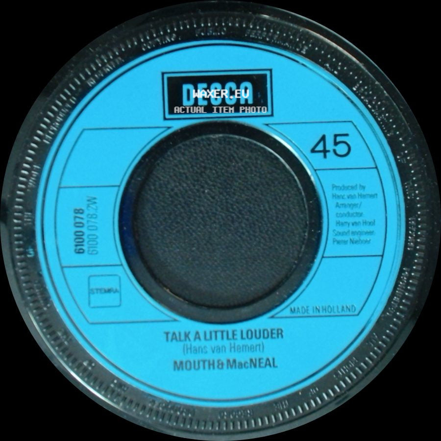 Mouth & Macneal - Hello-A / Talk A Little Louder side B